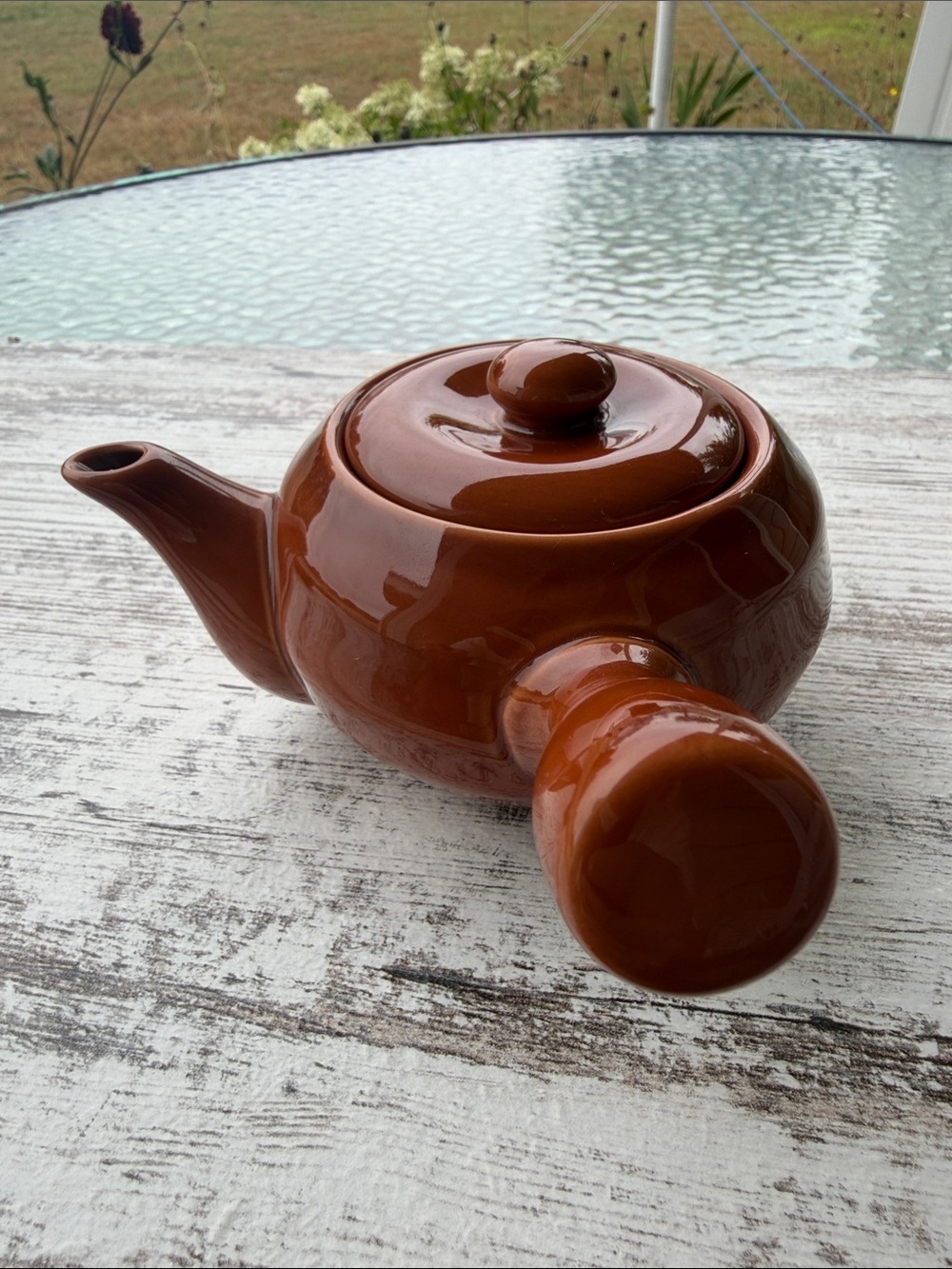 VTG Kyusu Japanese Rust Color Glazed Teapot - Picture 8 of 8